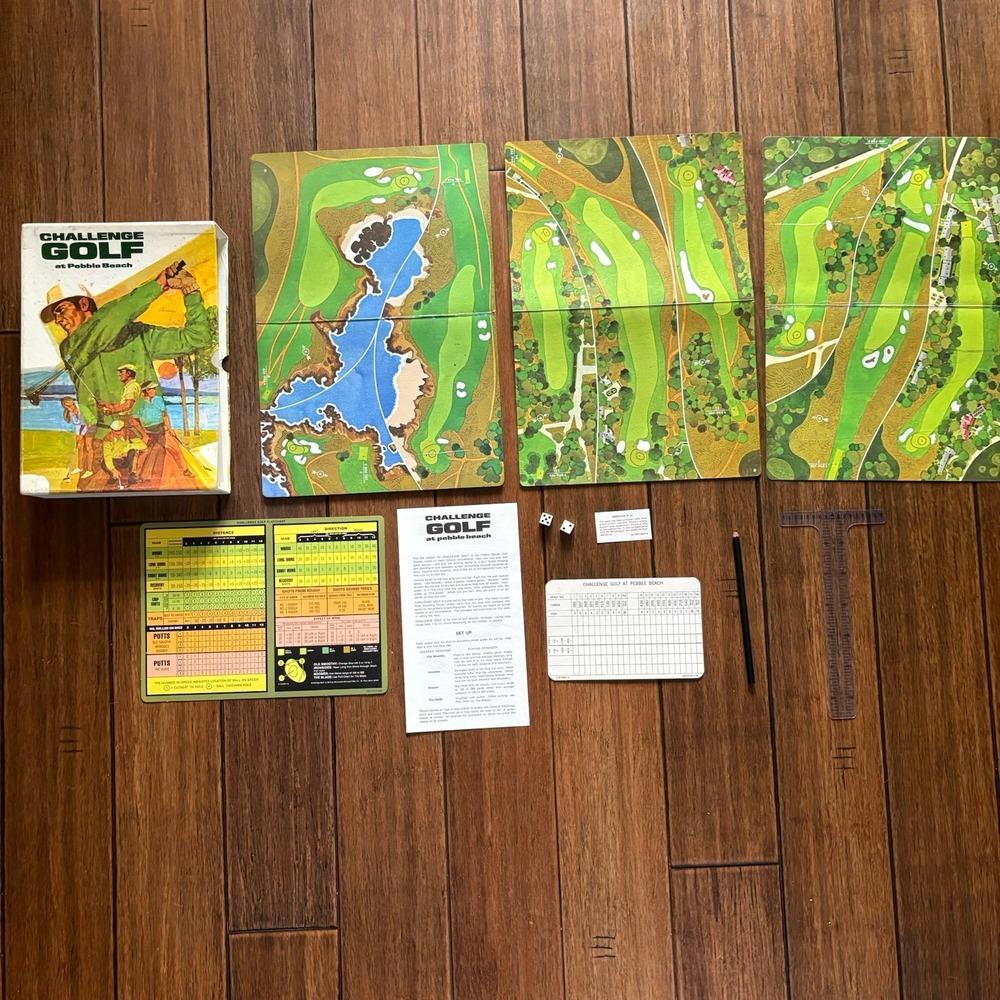 Vintage 1972 Challenge Golf at Pebble Beach Board Game by 3M – Complete